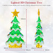 LED julgran – med lampor, stjärna och jordgubbsformade – 130 cm – Grön
