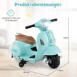 Licensierad – Vespa Barn Elmotorcykel 6V Batteridriven med LED strålkastare – Blå