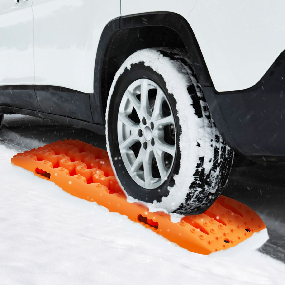 stycken – starthjälp sandplattor terrängdäckstege för sand/lera/snö – 2 107 x 31 x 7 cm – Orange