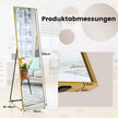 Helspegel – i stående och väggspegel gjord av spricksäker glasguld – 2 1 160 x 40 cm – Guld