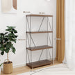 vånings – stående hylla med metallram Industriell Förvaringsställ – 4 60 x 29,5 x 105 cm – Brun