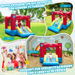 Bouncy – Castle Barns Hoppahus Portable Play Paradise (med W fläkt) – 190 x 260 x 205 cm 370 – Färgglad