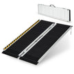 Rullstolsramp – Bärbar och halkskyddad hopfällbar upp till lastkapacitet aluminium – 272 kg 122 x 74 cm – Svart