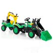 i – åkgrävmaskin för barn bulldozer med hjul – 3 1 6 178 x 42 x 60 cm – Grön