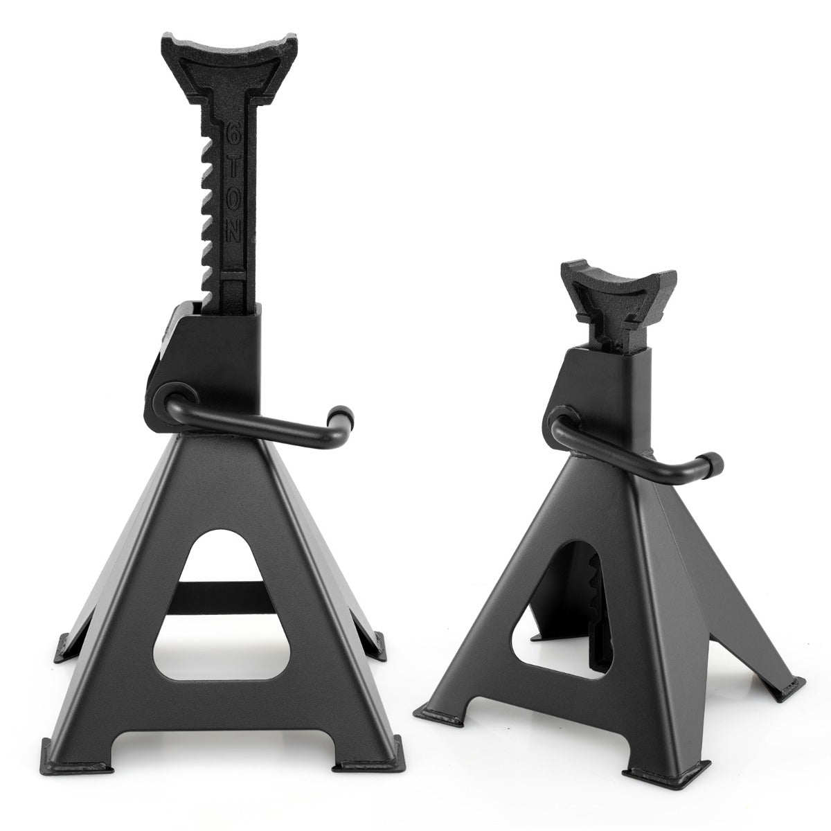 Set – med st tons lastkapacitet för bildomkrafter justerbar höjd från – 2 6 36-58,5 cm – Svart