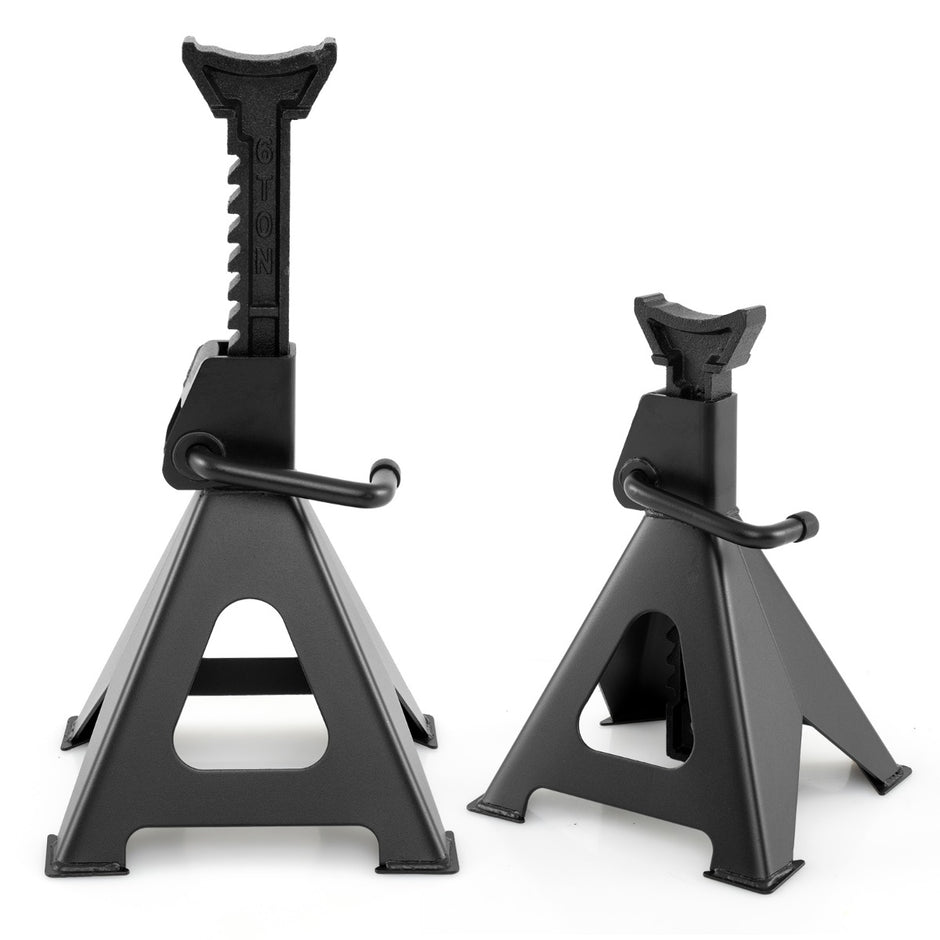 Set – med st tons lastkapacitet för bildomkrafter justerbar höjd från – 2 6 36-58,5 cm – Svart