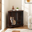 Hundbur – i hörn med matlucka och låsbar dörr Platssparande Husdjursbur – Brun