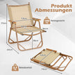 pack – Fällbara campingstolar med aluminiumram Ultralätta – 2 – Beige