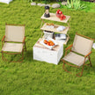 pack – Fällbara campingstolar med aluminiumram Ultralätta – 2 – Beige
