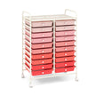 Rollwagen – mit Stapelbaren Schubladen och Metallgestell Rollcontainer – 20 – Rosa