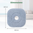 delat – set med reservmoppskallar Mikrofibermopp Reservöverdrag Avtagbar – 6 26,5 x 26,5 cm – Grå