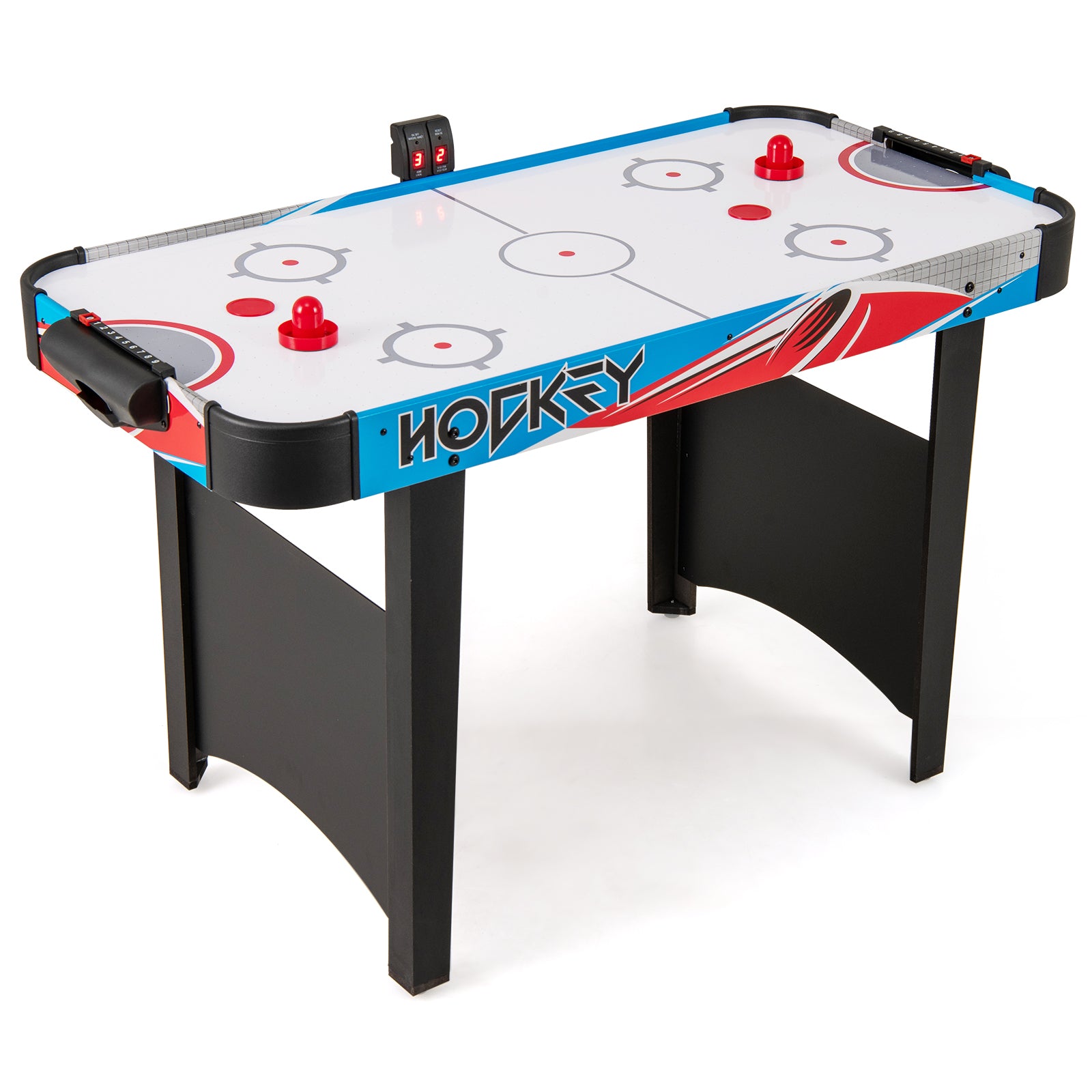 Airhockey – Bord Elektrisk Air med LED anslagstavla Lufthockey – 130 x 61 x 76 cm – Blå