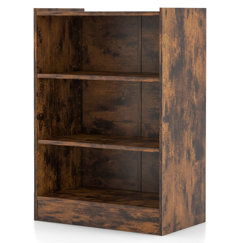vånings – bokhylla Öppen förvaringshylla Modernt skåp – 3 50 x 30 x 75 cm – Rustik brun