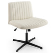 Stol – med korslagda ben utan armstöd bred sits – Beige