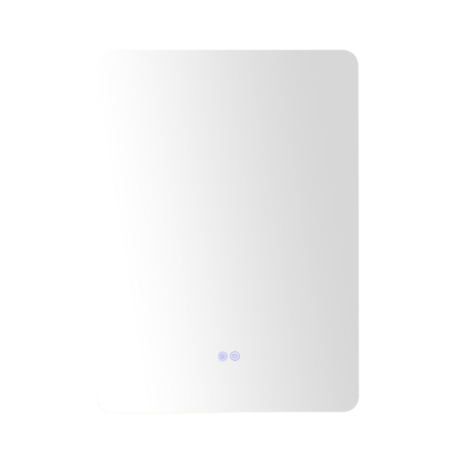 LED badrumsspegel – med belysning och pekknapp minnesfunktion väggspegel – 70 x 50 cm – Silver