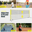 Badmintonnät – med stativ, höjjusterbart fjäderbollsnät fjäderbollar och bärväska Gult – 2 420 x 102 x 89-155 cm – Gul