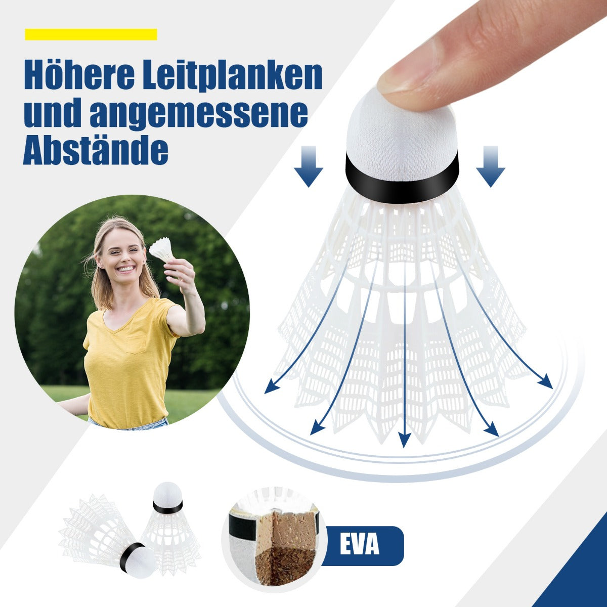 Badmintonnät – med stativ, höjdjusterbart fjäderbollar och bärväska – 2 310 x 102 x 89-155 cm – Svart