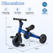 i – barncykel Barnbalanscykel med avtagbara pedaler justerbar styre – 5 1 – Blå