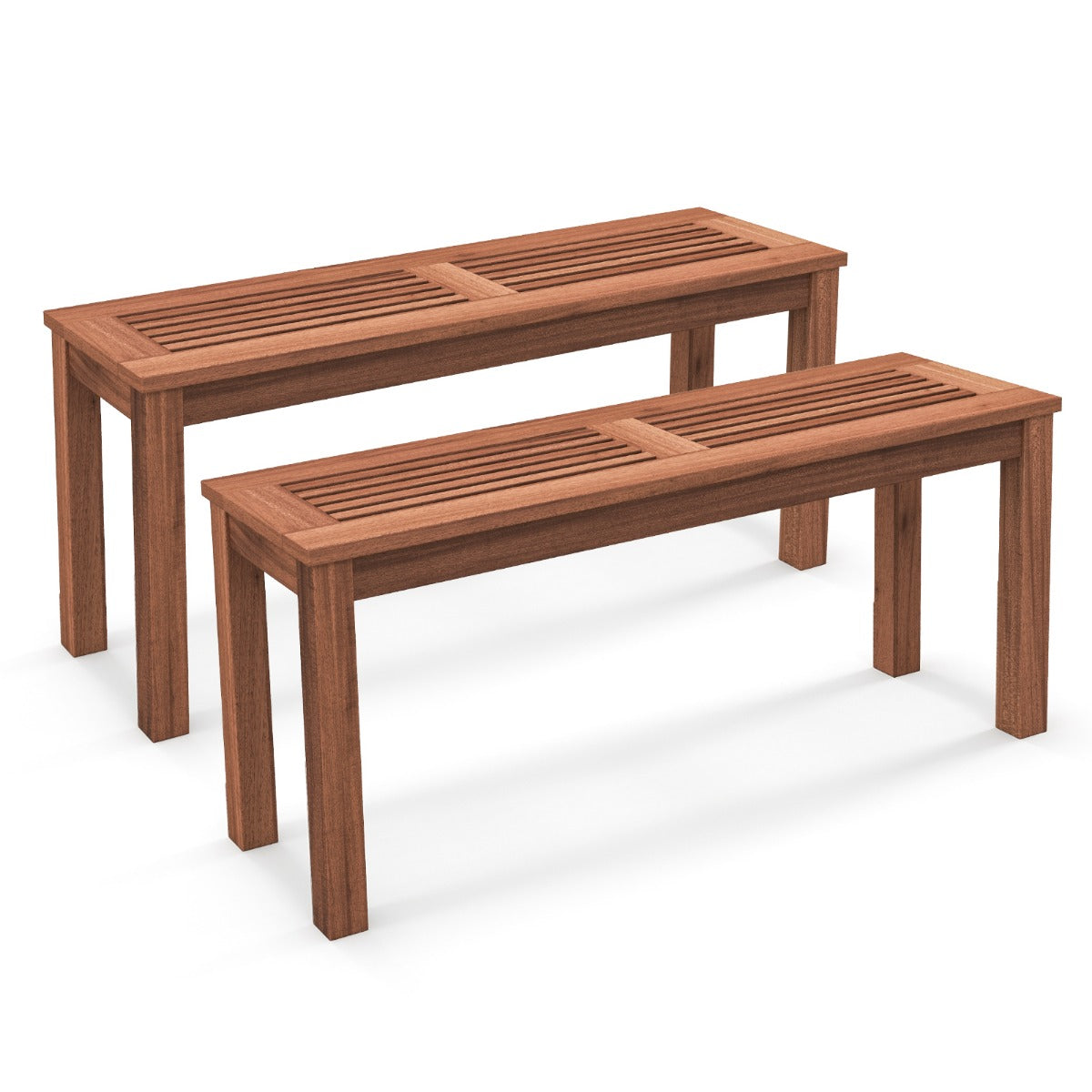 Trädgårdsbänk – väderbeständig sits utan ryggstöd träbänk upp till st. – 2 150 kg 100 x 30,5 x 47 cm 2 – Natur