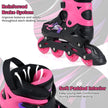 Barn – Inlineskates Storlekar Justerbara Med Ljusande Hjul L (EU 38-41) – 4 – Rosa