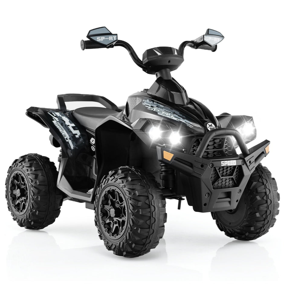 12V – el quad med musik tuta och LED strålkastare elektrisk – Svart