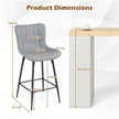 Barpall – pack, höga kökspallar med ergonomiskt ryggstöd och vadderad sits – 2