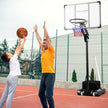 Basketbåge – utomhus Höjdjusterbart basketstativ med hjul – 135/143-305 cm 2 – Svart