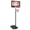 Basketkorg – för barn Väderbeständigt korgställ med justerbar höjd från – 90-210 cm – Röd