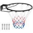 Basketbåge – med ring och nät för dörr inomhus mini – Ø 45 cm – Svart