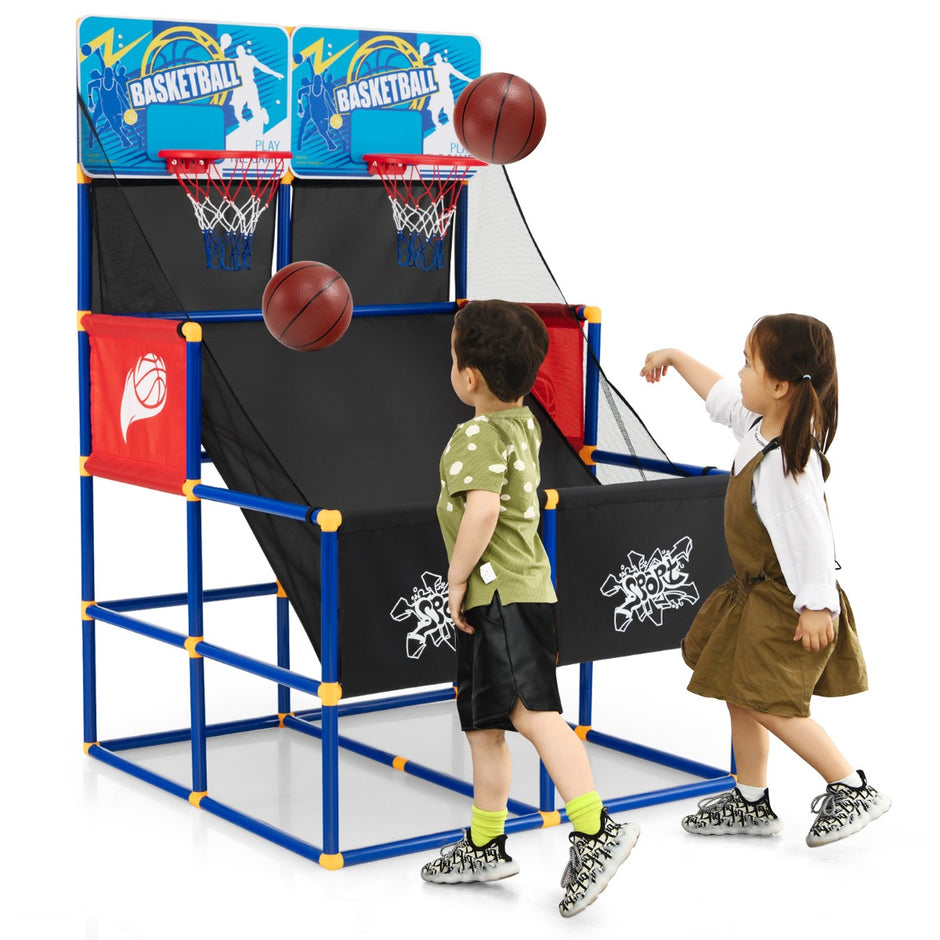 Basket – Arcade Game för barn med korgar – 2 90 x 90 x 140 cm – Färgglad