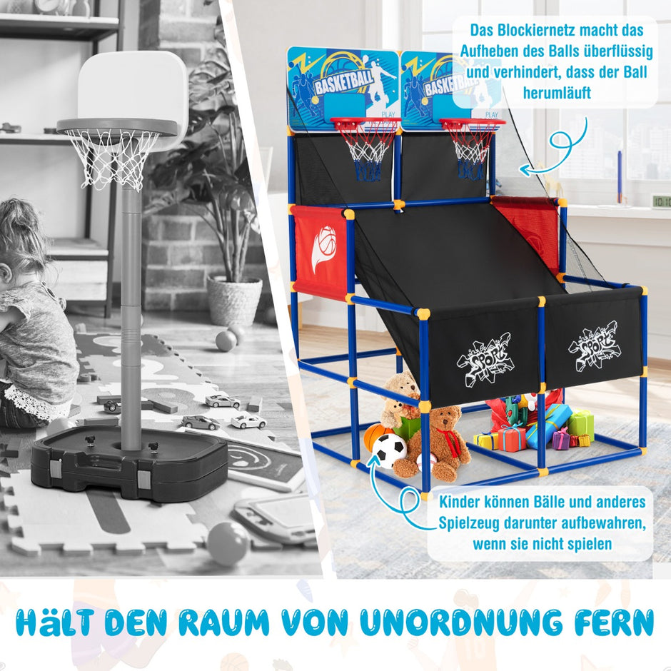 Basket – Arcade Game för barn med korgar – 2 90 x 90 x 140 cm – Färgglad