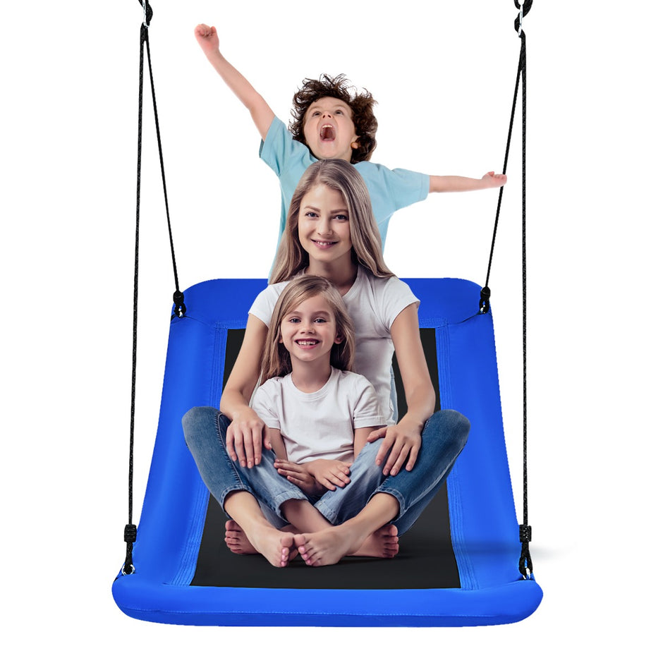 Trädgunga – boet med justerbart rep Utomhusgunga – 83 x 155 cm – Blå