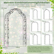 Halvrunda – Rosenbågar Metall Trädgårdsbågar Halvbågar Portbågar – 2 150 x 39 x 250 cm – Svart