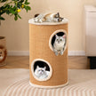 Klösburk – med sisal klösbräda och kattgrottor plyschbädd Kattburk – 3 Ø 36 cm – Beige
