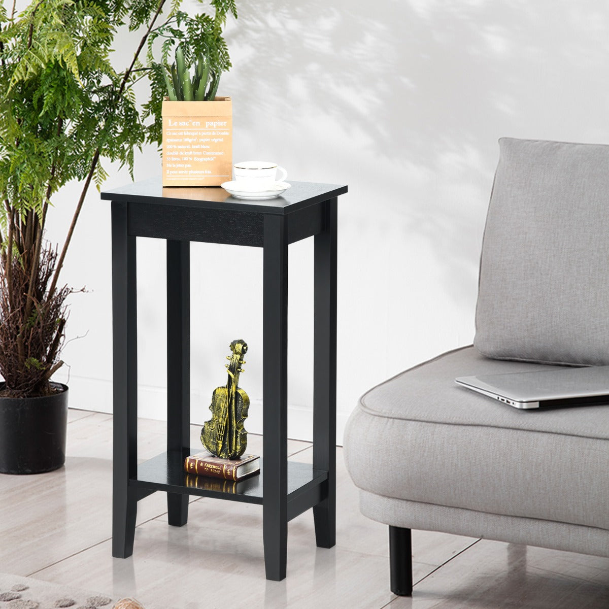 Mångsidigt – vånings High End bord rektangulärt – 2 – Svart