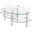 vånings – glasbord med modern oval design – 3 – Genomskinlig