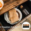 Konsolbord – med tyglådor våningar Sidobord – 2 3 100 cm – Rustik brun
