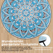 Sidobord – Mosaikbord Runt Mosaikträdgårdsbord Bistrobord och – 35 x 55 cm – Blå
