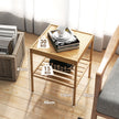 Set – med bambu sängbord vånings sidobord Naturligt – 2 2 40 x 40 x 45 cm – Natur