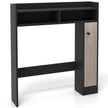 Toalettskåp – Badrumsskåp med ställbara hyllor Toalettställ – Svart