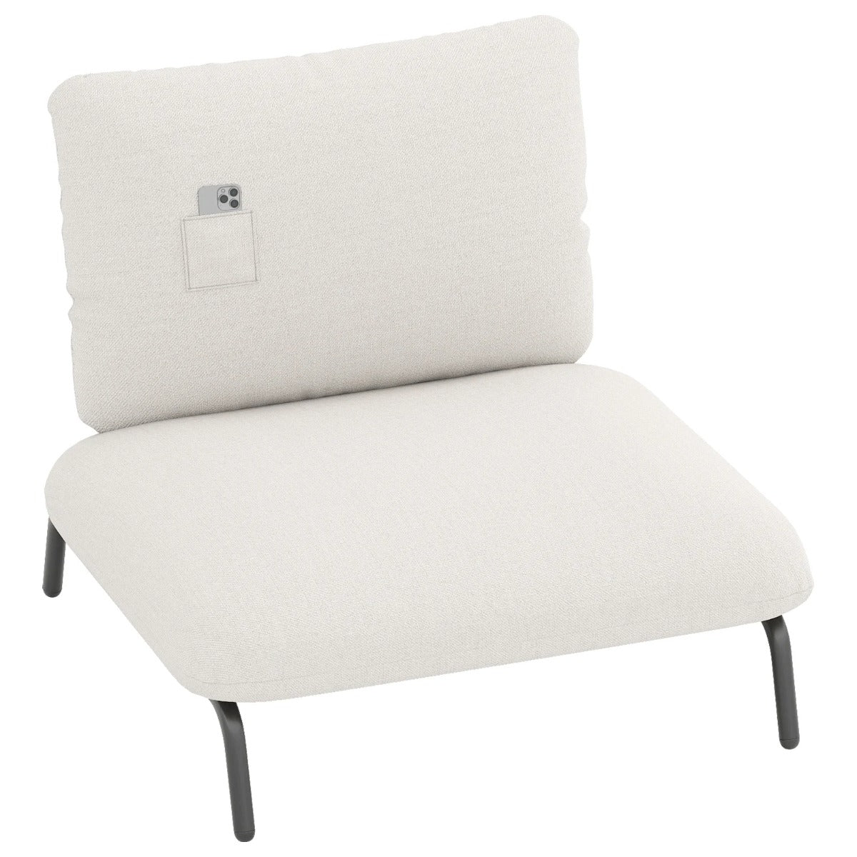 Extra – stor accentstol med bred och djup sits Klädd Belastbar upp till – 250 kg – Beige