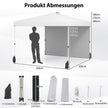 Pop – up paviljong med sidovägg bärbar inkl. skuggskydd rullväska – 3 x 3 m – Vit