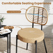 delat – PE rotting Utomhus Bistro set Patiokonversationsset med härdat glas soffbord – 3 – Brun