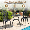 delat – bistroset inkl. bistrobord och stolar trädgårdsgrupp i gjutaluminium sällskapsgrupp balkongset – 3 2 – Svart