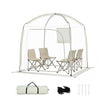Transparent – Kupoltält Personer 540° Panorama Trädgård – 215 x 215 cm 2-4 – Trä