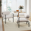 Soffa – Modern Loungestol Polstrad Accentstol med armstöd Enstol Relaxstol – Vit