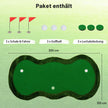 Golfputtningsmatta – Professionell golfträningsmatta med hål och golfbollar för hemmet – 3 300 x 150 cm – Grön