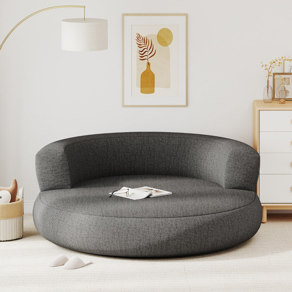 Uppblåsbar – soffa lounge med avtagbar överdrag generös liggyta – Grå
