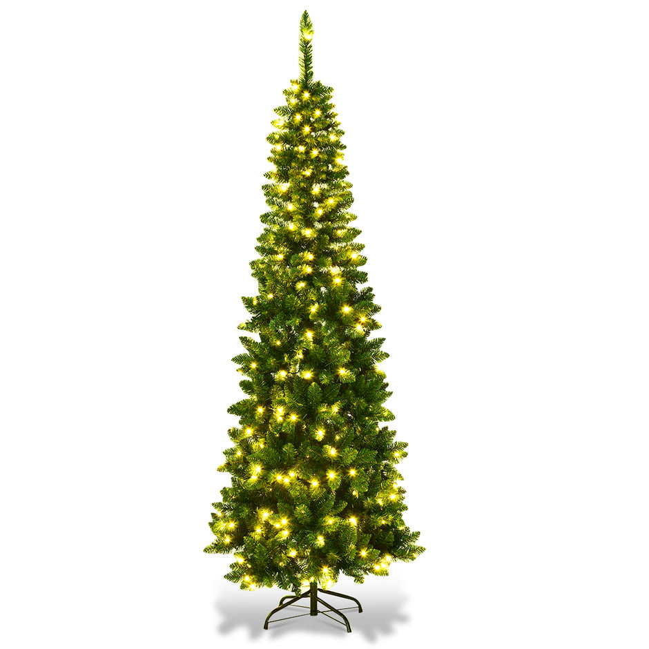 Julgran – Högkvalitets PVC nålar Pennformad – 225 cm – Grön