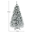 Julgran – med snö Premium PVC nålar LED ljus Konstgjorda jul – 180 cm – Grön och vit
